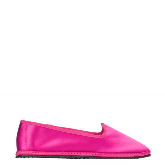 NEW VIBI VENEZIA women's classic silk furlana slippers in fragola - Picture 3 of 3